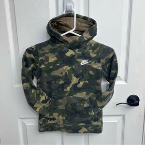 Nike Kids Green Camouflage Hoodie